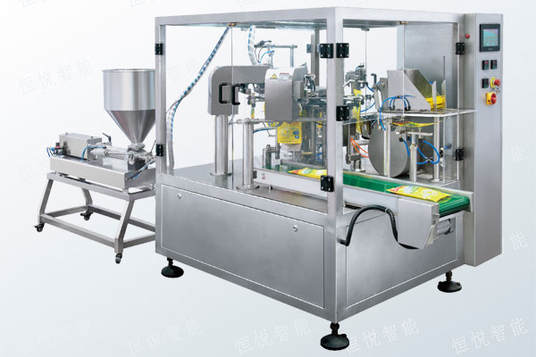 給袋式全自動液體丝瓜视频污污污污采用預製袋